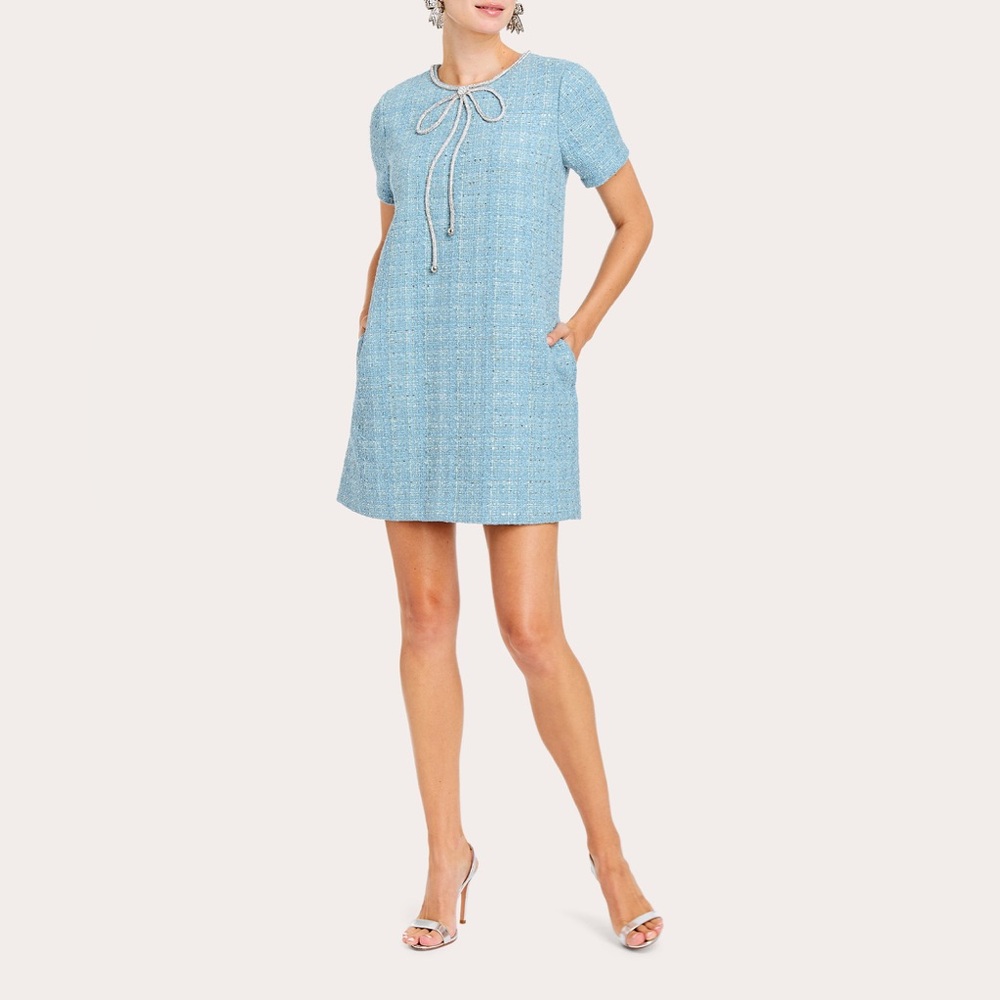 NEW MESTIZA NEW YORK ainslee mini dress in periwinkle size 6